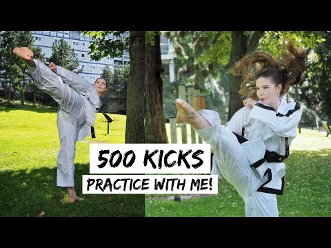 Practice with me! 500 kicks / 30 min kicking exercise
