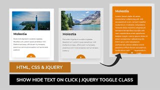 Show hide text on click using HTML, CSS &amp; JQUERY | Expand &amp; Collapse Text   | Jquery Toggle Class