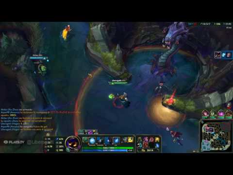 Veigar bot with xin zhao vs xayah and rakhan - 22 5 15 - best moments