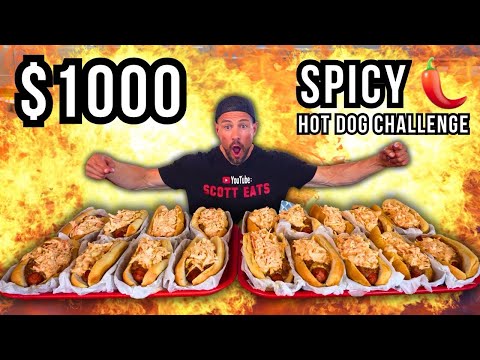 $1,000 SPICY HOT DOG CHALLENGE 🌭🔥 | Ghost Pepper Chili & Carolina Reaper Slaw at Jack’s Cosmic Dogs
