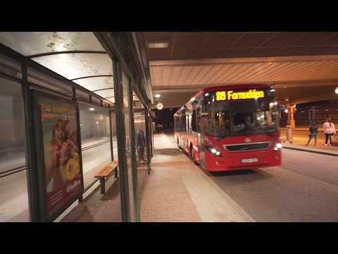 Sweden, Stockholm, bus 819 ride from Tyresö Centrum to Stjärnvägen