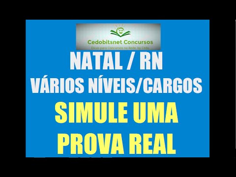 CONCURSO PÚBLICO PREFEITURA DE NATAL RN EDITAL SIMULADO APOSTILAS CEDOBITSNET CONCURSOS