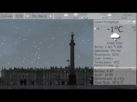 Погода. Санкт-Петербург. 7 - 9 ноября 19 г.