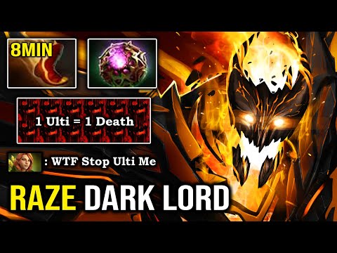 WTF 8MIN BOOTS Beautiful Raze God 100% Magic Burst Shadow Fiend | 1 Ulti = 1 Death IMBA DotA 2