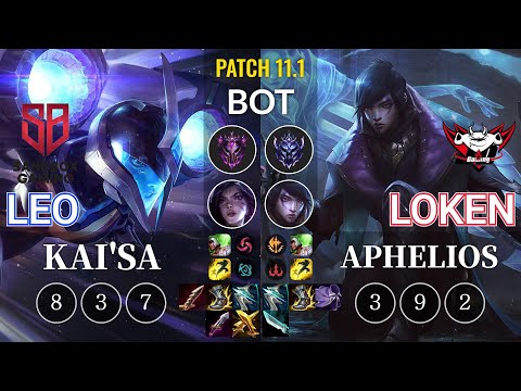 SB Leo Kai'Sa vs JDG LokeN Aphelios Bot - KR Patch 11.1