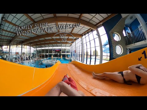 Wodny Park Warsaw Family Slide (Waterslide) 360° VR POV Onride