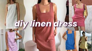 DIY Linen Dress + Sewing Pattern | Easy Beginner Dress Tutorial