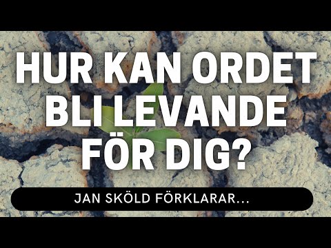 HUR KAN ORDET BLI LEVANDE FÖR DIG? Jan Sköld förklarar... - Vetlanda Friförsamling