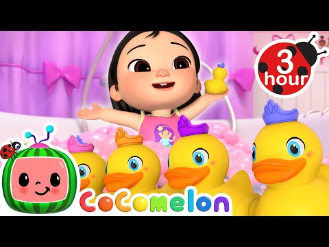 Five Little Bath Ducks 🦆 CoComelon Nursery Rhymes and Kids Songs | 3 HOURS | After School Club