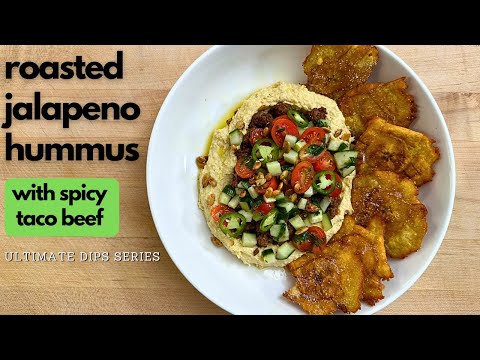 Roasted Jalapeño Hummus: Spicy Taco Beef