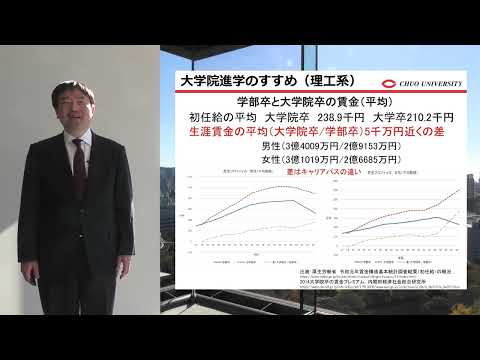 国際経済学科 【 中央大学大学院 理工学研究科 進学相談会 】大学院進学にあたって－梅田 和昇理工学研究科委員長－
