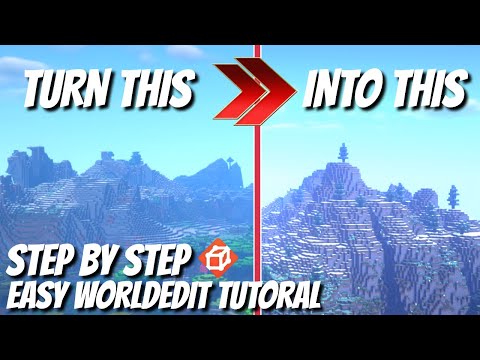 Avomance - How to Use WorldEdit in Minecraft: Making a Mountain Range Step by Step Tutorial (World Edit Basics)