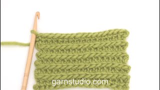 Video thumbnail for Hvordan hekle vannrette linjer med fastmasker (frem og tilbake)