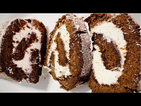 Chocolate Swiss Roll/Bolo de Rolo suíço