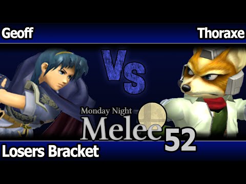 MNM 52 Melee - Geoff (Marth) vs Thoraxe (Fox) - Losers Bracket