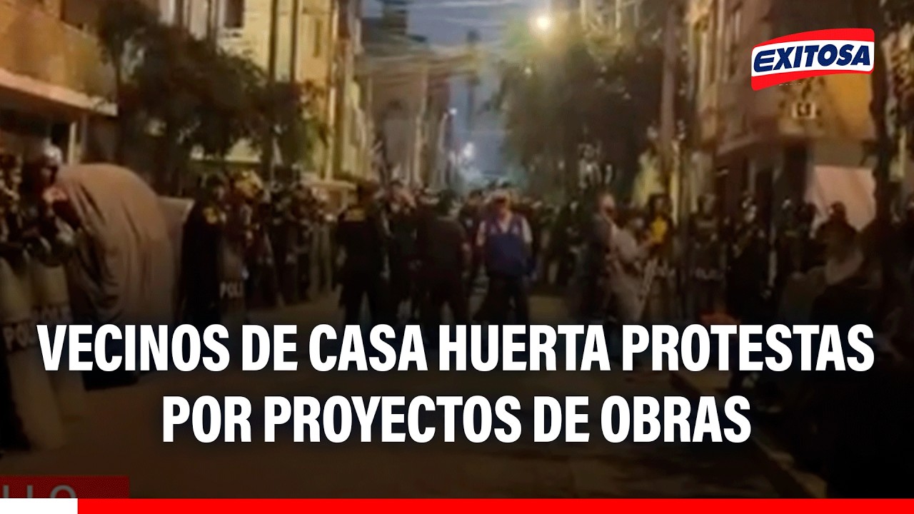 🔴🔵 Vecinos de Casa Huerta protestas por proyectos de obras en las veredas