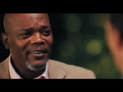 Lakeview Terrace trailer frame: backyard and pool reflecting wildfire glow