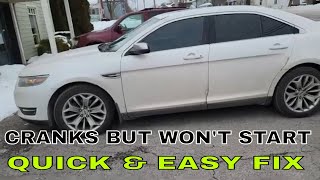 Ford Taurus Randomly Wont Start FIXED
