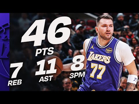 Luka Dončić 46-Point Double-Double Leads Lakers to Win in Chicago | January 26, 2026
