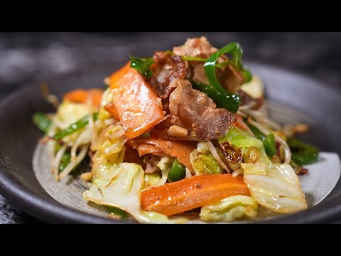 Make Ultimate YASAI ITAME - Japanese Stir-Fried Pork and Vegetables Recipe !