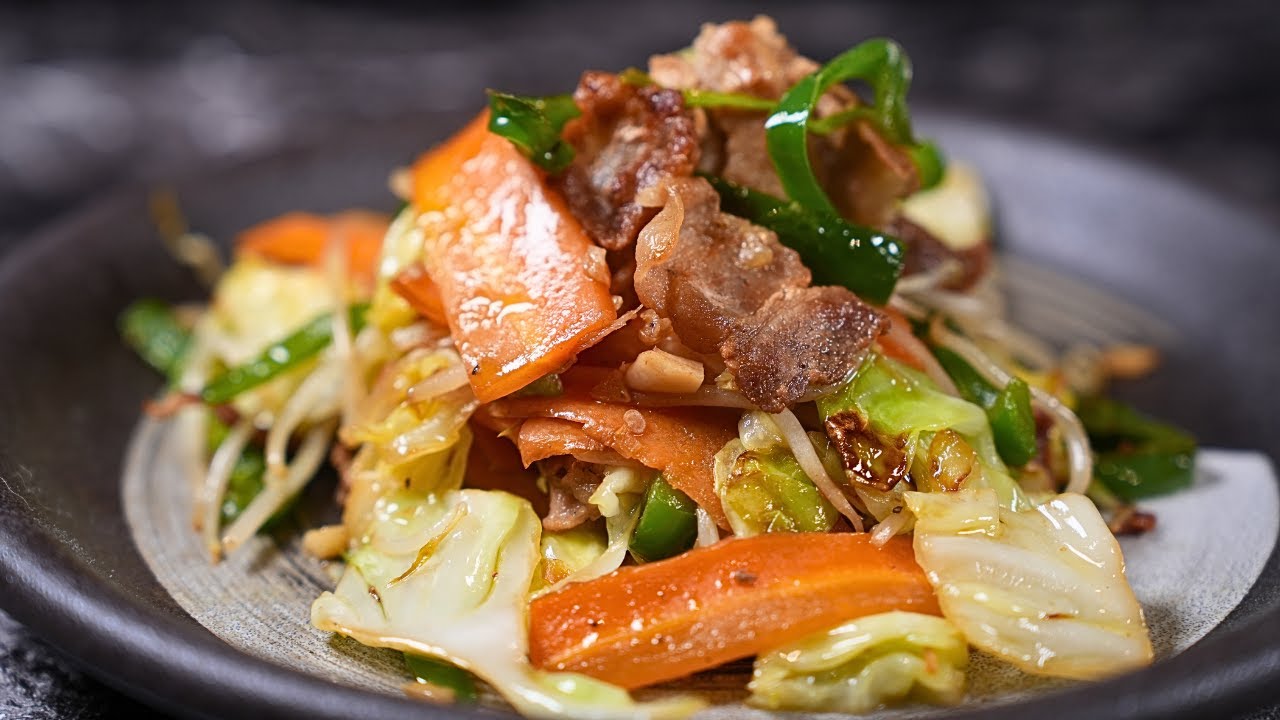 Make Ultimate YASAI ITAME - Japanese Stir-Fried Pork and Vegetables Recipe !