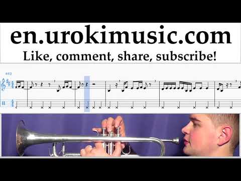 How to Play Trumpet Dua Lipa - New Rules Tabs Part#2 um-i352