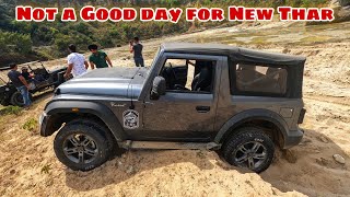 new thar got stuck in sand offroad gone wrong full recovery willys scorpio gypsy 4wd