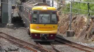 preview picture of video 'Commuter Trains in and out of Bowen Hills Station - Brisbane'