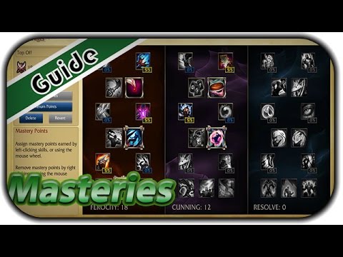 Masteries Guide - Season 6 - League of Legends