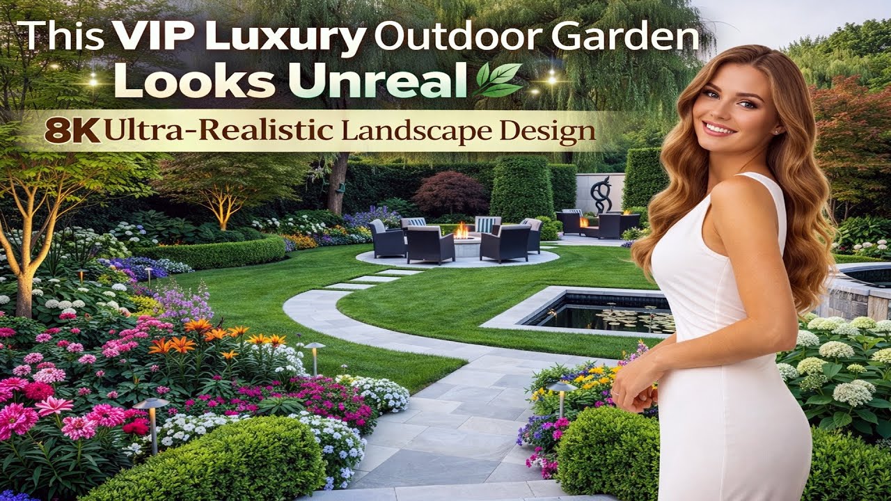 This VIP Luxury Outdoor Garden Looks Unreal 🌿 | 8K Ultra-Realistic Landscape Design