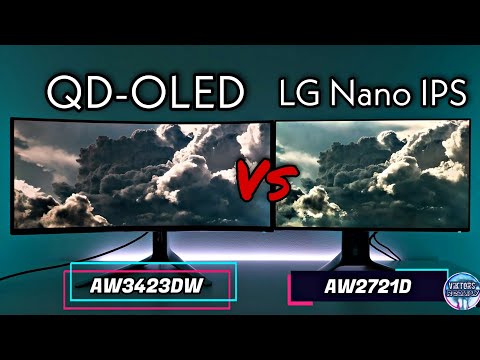 AW3423DW Vs AW2721D Alienware QD-OLED Vs LG Nano IPS