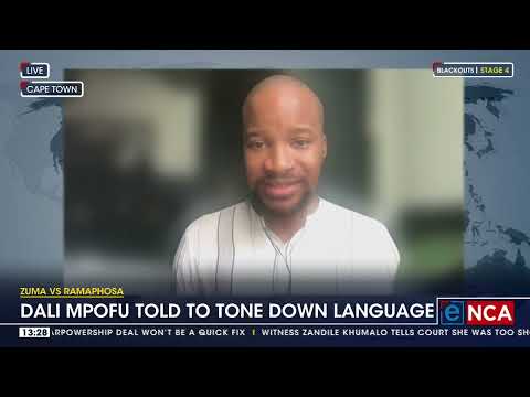 Discussion Dali Mpofu told to tone down language