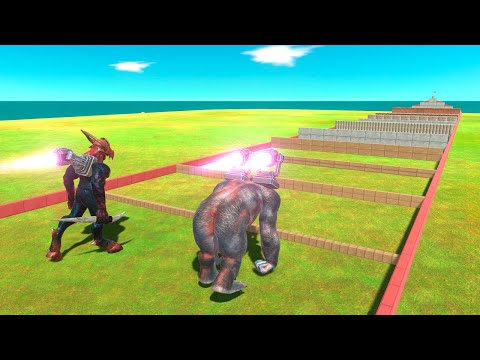 Infernals vs Primates Power Tournament with Jet Engines - Animal Revolt Battle Simulator