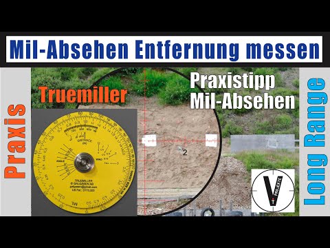 Mil-Reticle Distance Measuring Truemiller Target German