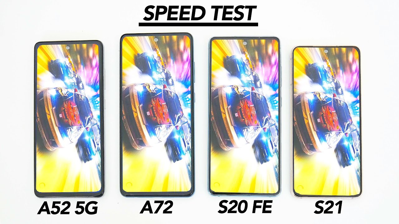 Speed Test: Samsung Galaxy A52 5G vs. A72 vs. S20 FE vs. S21 Comparison!