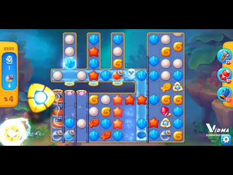 Fishdom. 8809 level no boosters and diamonds. 10 moves