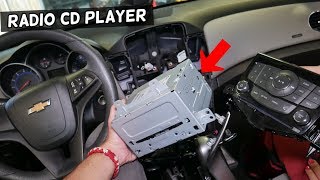 CHEVROLET CRUZE RADIO CD PLAYER REMOVAL REPLACEMENT. CHEVY CRUZE RADIO TRIM BEZEL