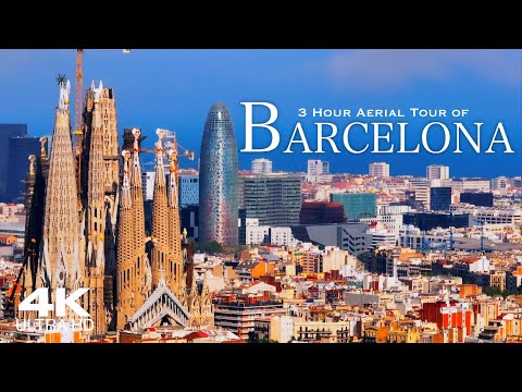 [4K] Best of BARCELONA 2025 🇪🇸 3 Hour Drone Aerial Relaxation Film UHD | Catalunya Spain