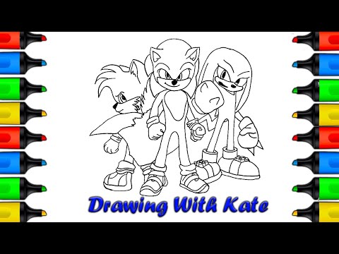 Sonic 2 in movie   Coloring Sonic Tails Knuckles Sonic 3 Predictions how to color Sonic