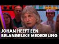 Consternatie in de studio; Johan heeft een belangrijke mededeling | VANDAAG INSIDE