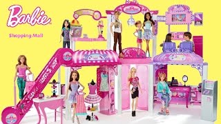 Barbie Life in the Dreamhouse Malibu Mall with Dolls Unboxing Assembly Dolls Toy Play