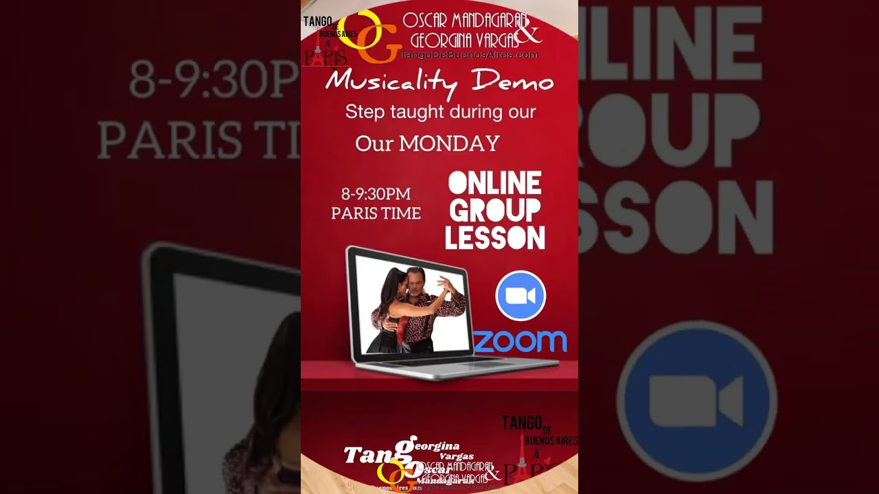 #vals caminata ritmica & giro milonguero 2 Online lesson 13/2/23 Georgina Vargas Oscar Mandagaran