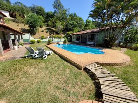 Vídeo - Chácara com 5 dormitórios à venda, 2800 m² por R$ 1.300.000,00 - Condomínio Restinga Verde - São Roque/SP - Chácara em Saboó, São Roque - à venda - Janaina G A Marques Imóveis - ME