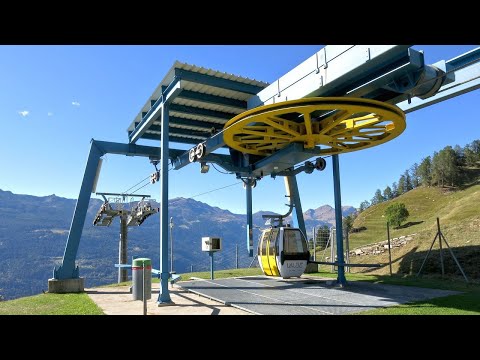 Malvaglia - Dagro Luftseilbahn Bergfahrt 2022 Seilbahn funivia Ticino téléphérique