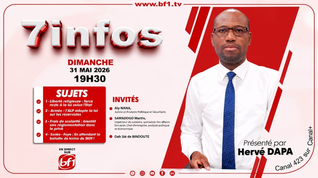 Le 7Infos du 31 mai 2026-BF1TV