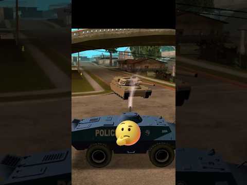 SWAT tank vs Army Tank 🤔🤔💪💪!! #gtasanandreas #gta5 #tank #swat #police#army#military #gta #cj #gtav