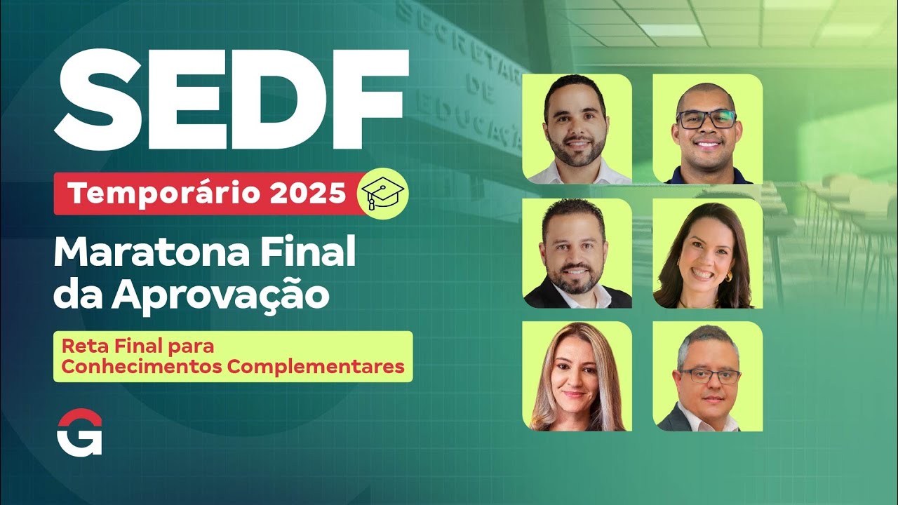 Concurso SEDF Temporários 2025 | Maratona Final da Aprovação