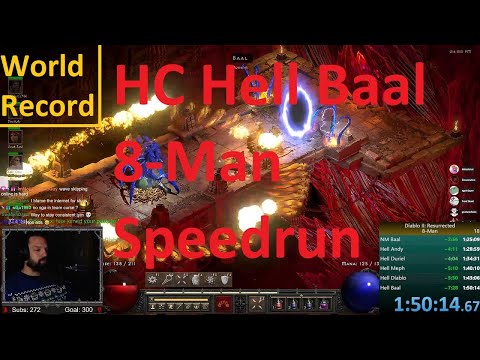 HC WR 8-Man Speedrun! 1:50:14 - Diablo 2 Resurrected