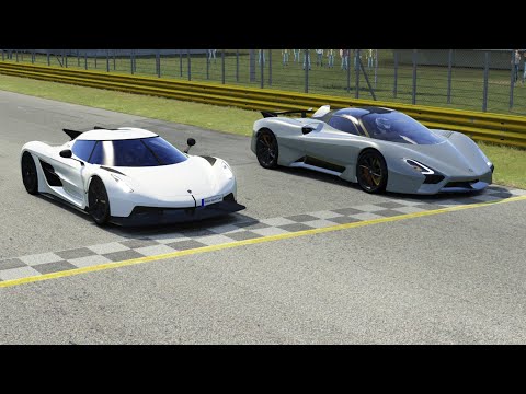 Koenigsegg Jesko Absolut vs SSC Tuatara at Monza Full Course