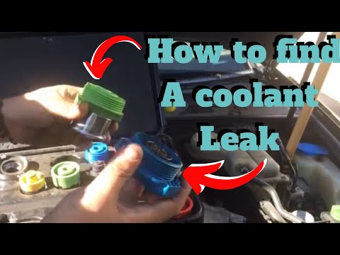Finding a coolant leak and fixing it.